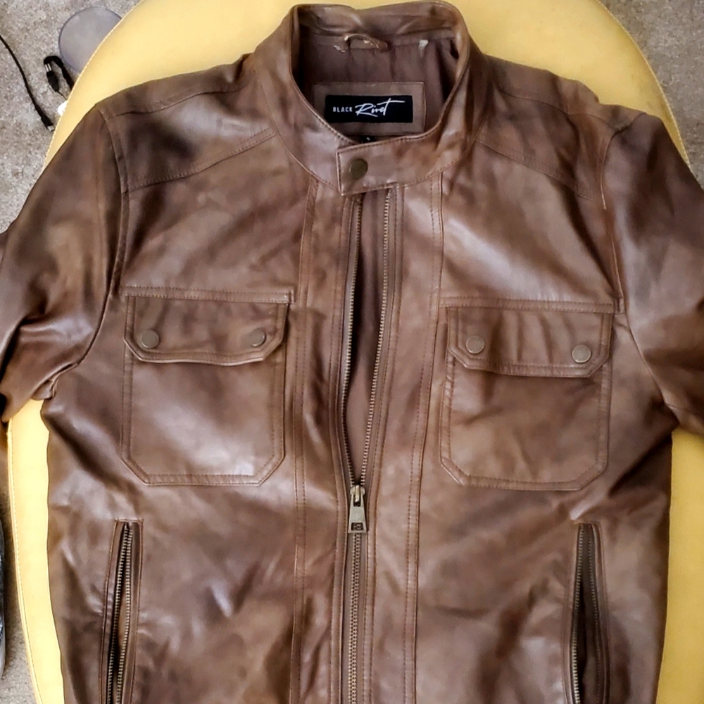 Wilson's leather black rivet bomber jacket